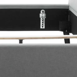 Skandi Polsterbett in Hellgrau & Schwarz - Stramo