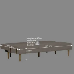 Skandi Schlafsofa in Beigegrau - Anhora