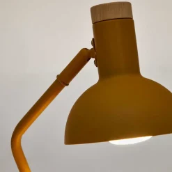 Skandi Schreibtischlampe in Senfgelb und Natur - Race