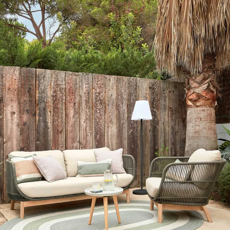 Skandi Sofa aus Kordel in Dunkelgrün - Pluto