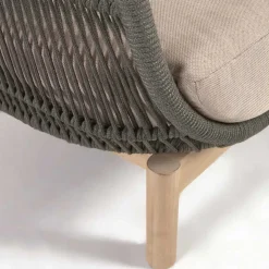 Skandi Sofa aus Kordel in Dunkelgrün - Pluto