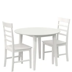 Skandi Tischgruppe in Weiß - Rarera (dreiteilig)