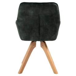 Skandi Tischgruppe mit Samt Stühlen - Pius (siebenteilig)