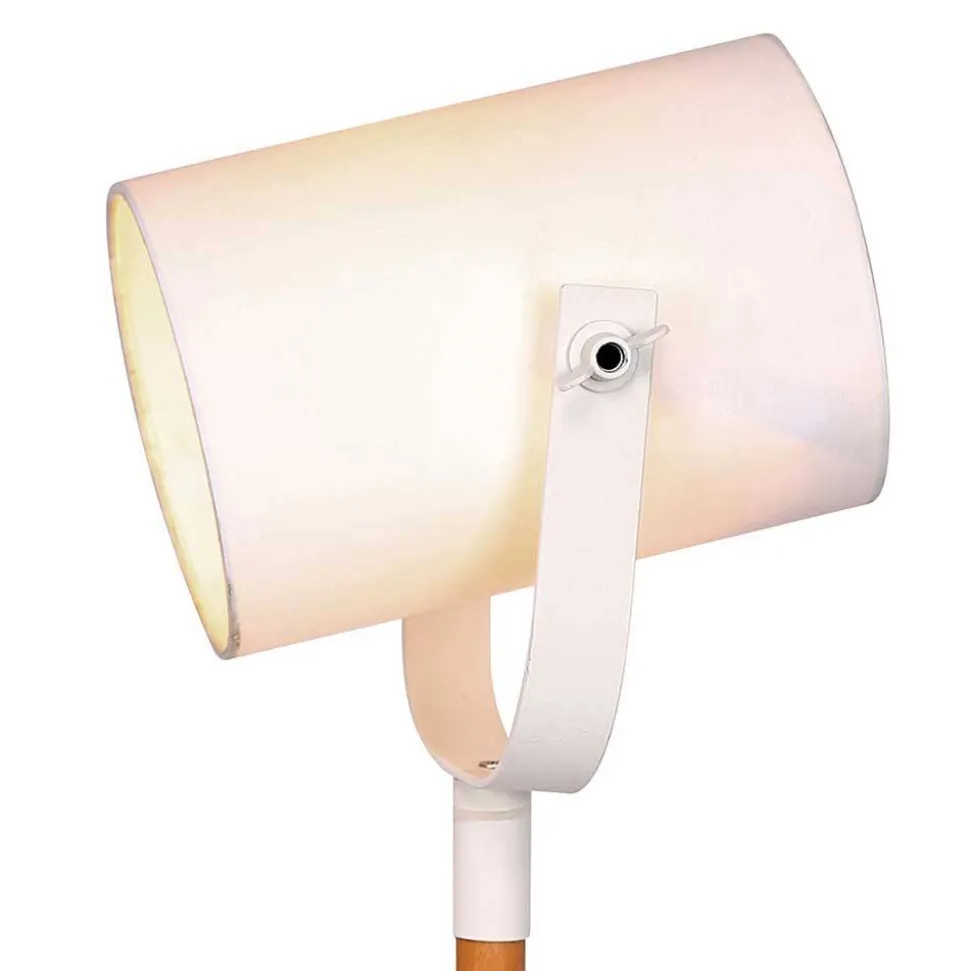 Skandi Tischlampe in Weiß mit Natur - Nantou