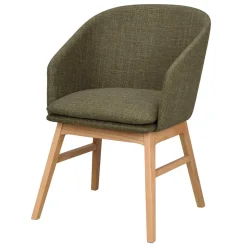 Skandi Tischsessel in Dunkelgrün - Loris (2er Set)