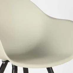 Skandi Tischsessel in Hellgrau & Schwarz - Naviron (2er Set)