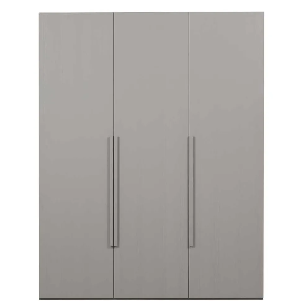 Skandi 3-türiger Schlafzimmerschrank in Grau - Rochella