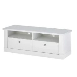 Skandi TV Board in weißer Holzoptik Pinie - Liancos