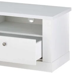 Skandi TV Board in weißer Holzoptik Pinie - Liancos