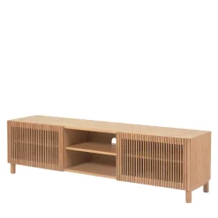 Skandi TV Lowboard mit Lamellen Klapptüren - Azuro