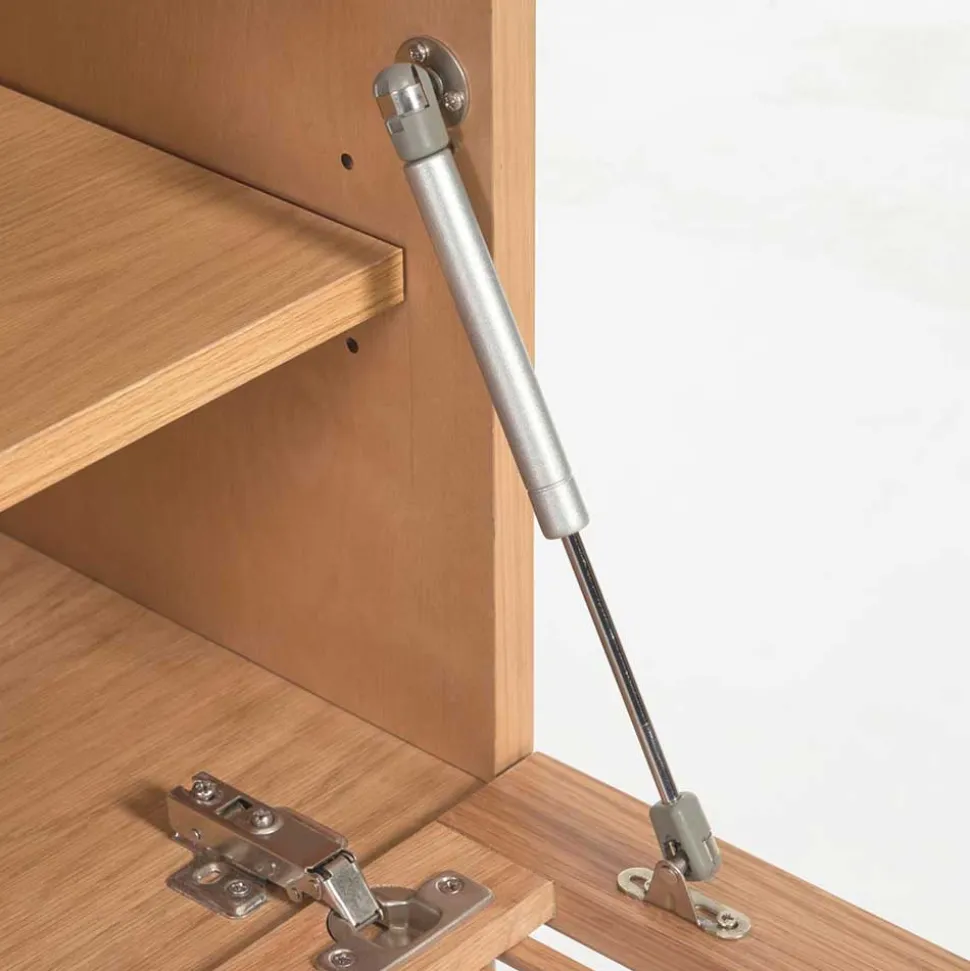 Skandi TV Lowboard mit Lamellen Klapptüren - Azuro