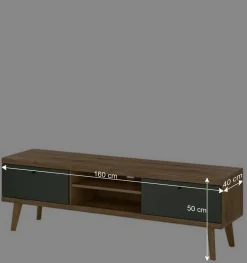 Skandi Wohnzimmer Schränke & Wandboard - Oliva (dreiteilig)