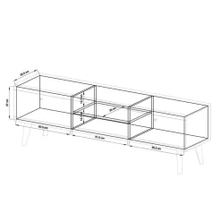 Skandi Wohnzimmermöbel im Set - Cablos III (dreiteilig)