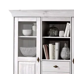 Skandinavisches Highboard Satumare in Weiß