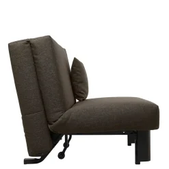 Sofa mit Bettfunktion in Braun mit Schwarz - Amor