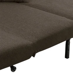Sofa mit Bettfunktion in Braun mit Schwarz - Amor