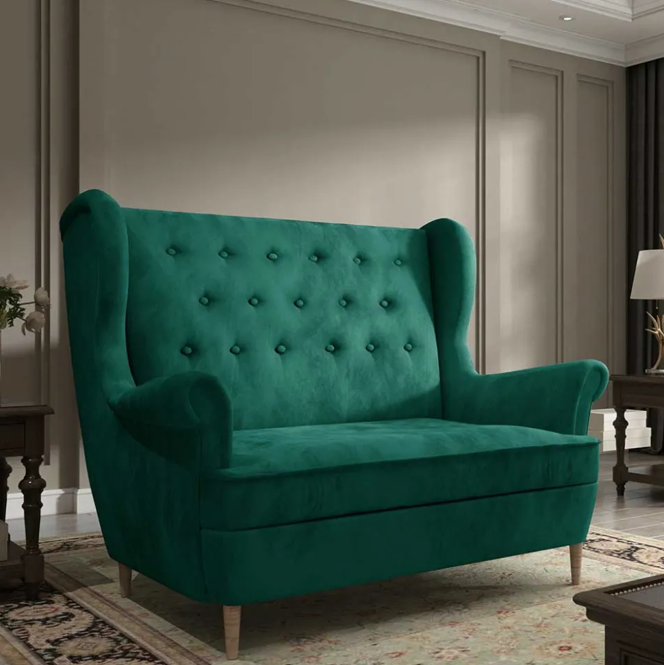 Sofa mit Ohren und Knopfheftungen - Save