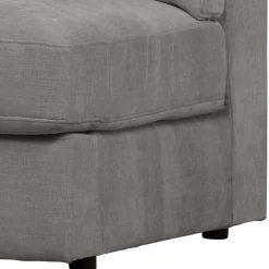 Sofamodul mit Rundung links in Grau - Gregg