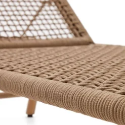 Sonnenliege aus Kordelgeflecht in Beige - Draguno