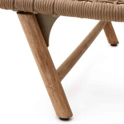 Sonnenliege aus Kordelgeflecht in Beige - Draguno