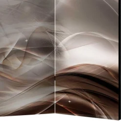 Spanische Wand in Braun & Hellgrau bedruckt - Dennja