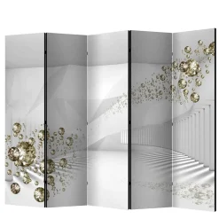 Spanische Wand mit abstraktem Diamanten Druckmotiv - Usseaux