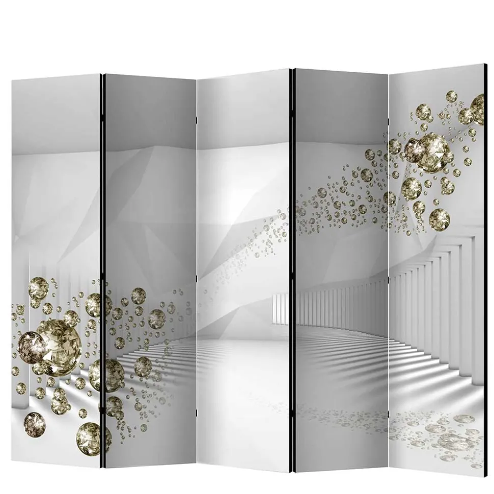 Spanische Wand mit abstraktem Diamanten Druckmotiv - Usseaux