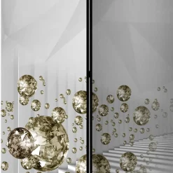 Spanische Wand mit abstraktem Diamanten Druckmotiv - Usseaux