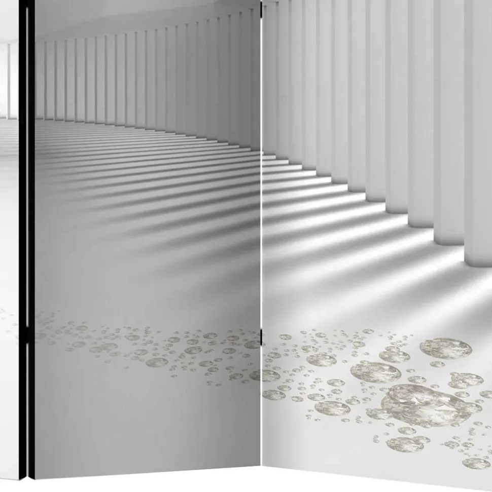 Spanische Wand mit abstraktem Diamanten Druckmotiv - Usseaux