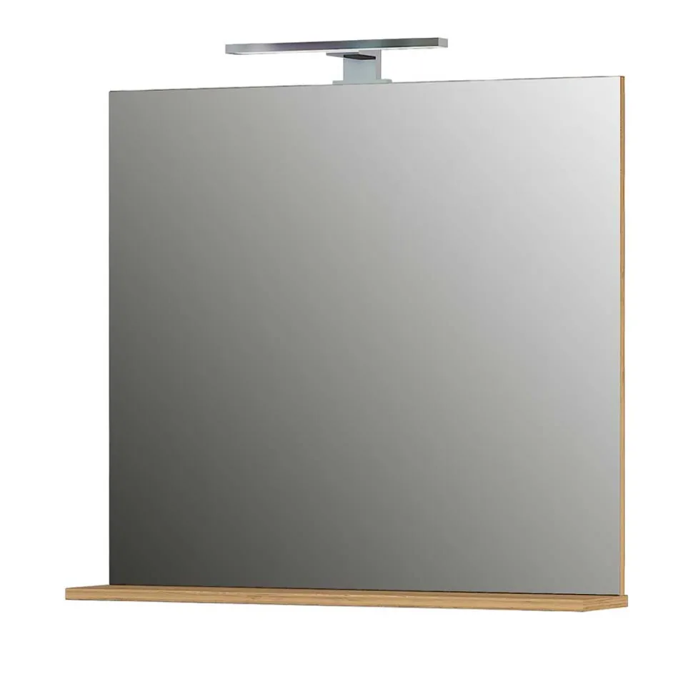 Spiegel & Beckenschrank in Weiß Glanz - Narilos (zweiteilig)