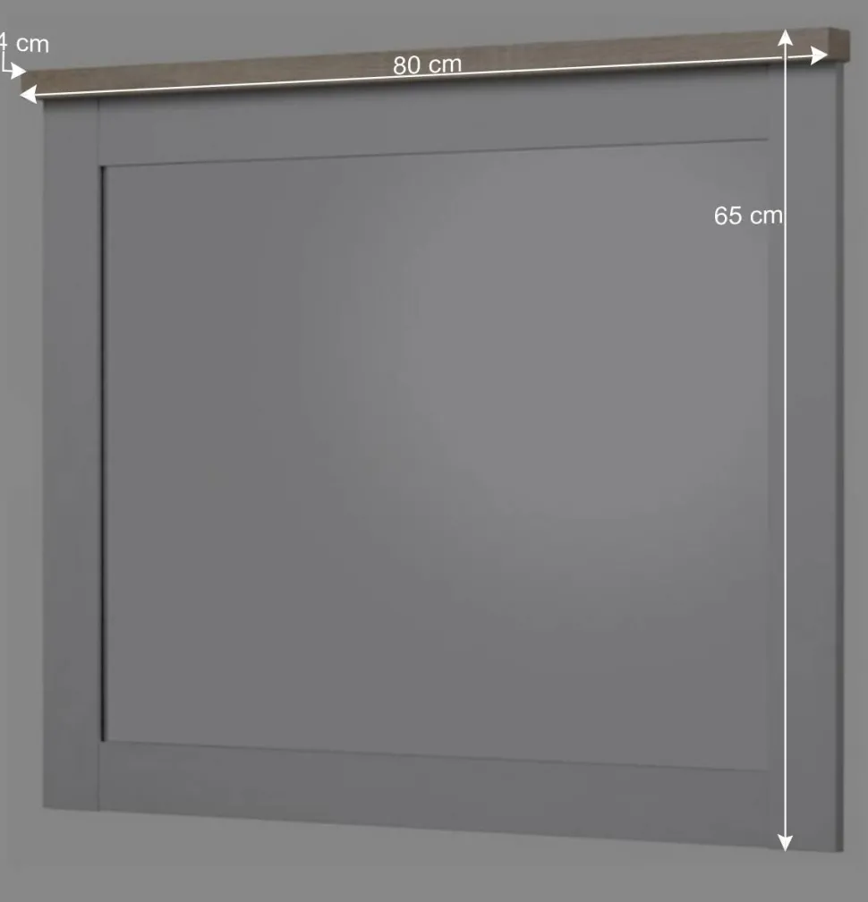 Spiegel in Weiß & Sonoma-Eiche Dekor - Nudion