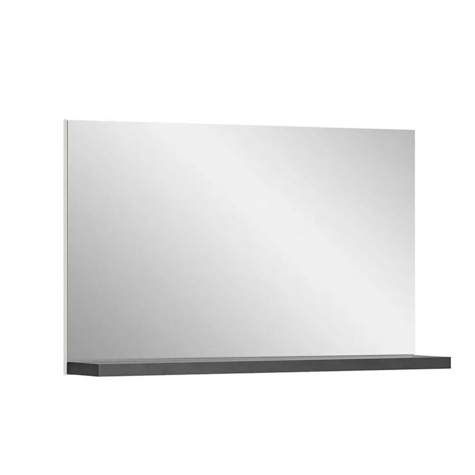 Spiegel mit Ablage in Dunkelgrau - Suad