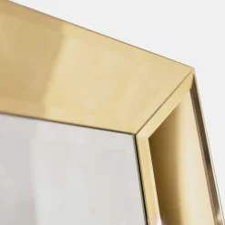 Spiegel mit Glasrahmen in Gold - Sognory