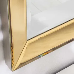 Spiegel mit Glasrahmen in Gold - Sognory