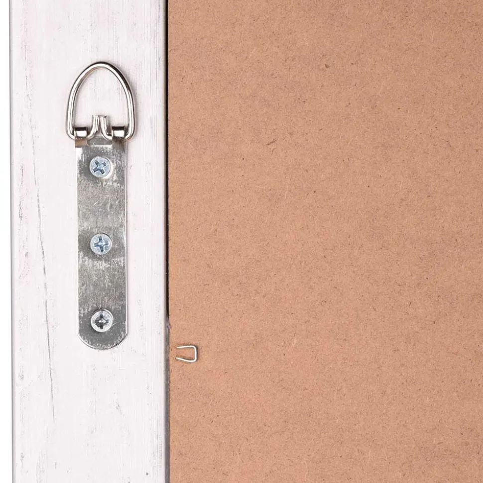 Spiegel mit Holzrahmen in Schwarz Silber - Aphrano