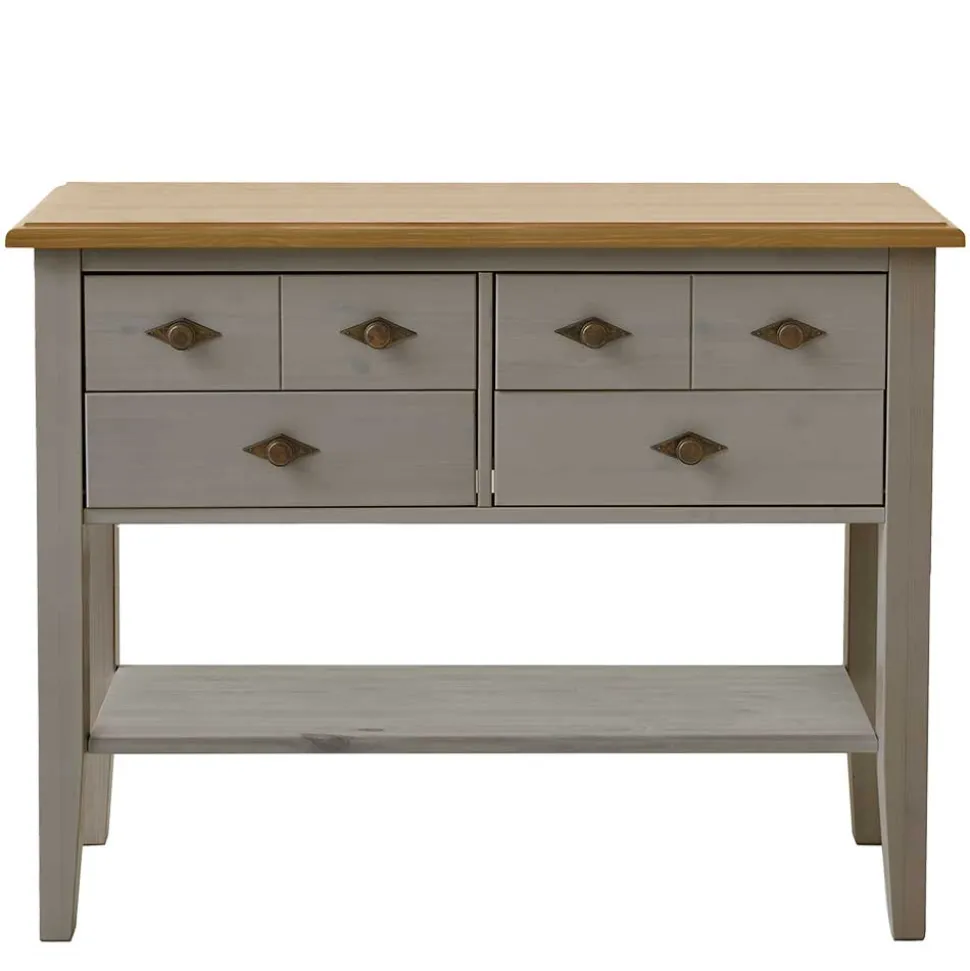 Spiegel mit Kommode Cempino in Grau (zweiteilig)