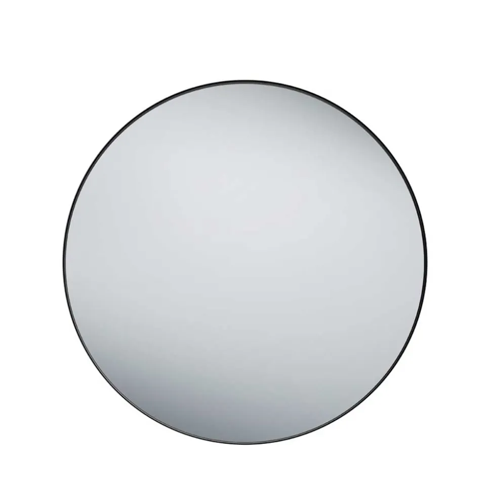 Spiegel mit Metallrahmen in Schwarz - 80x80x2 - Vromantico