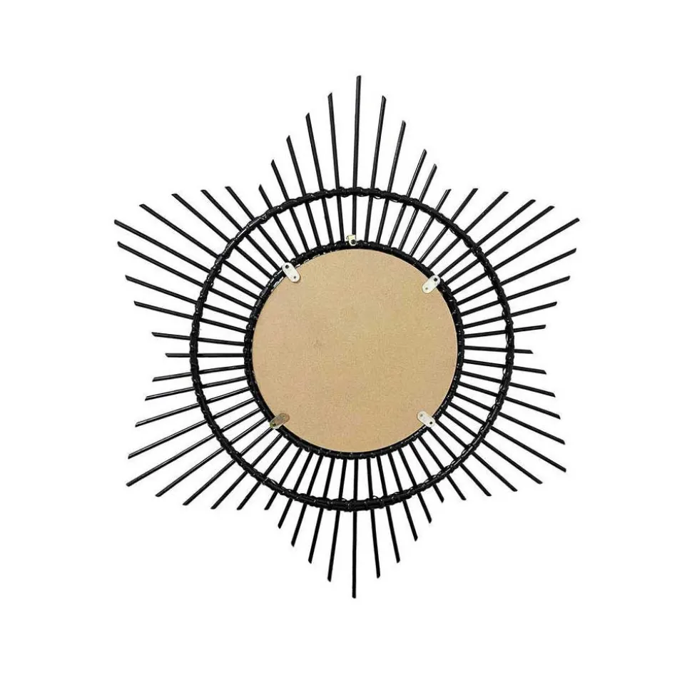 Spiegel mit Rattanrahmen im Stern Look - Manna