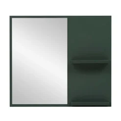 Spiegel mit Regal in Dunkelgrün - Aqua