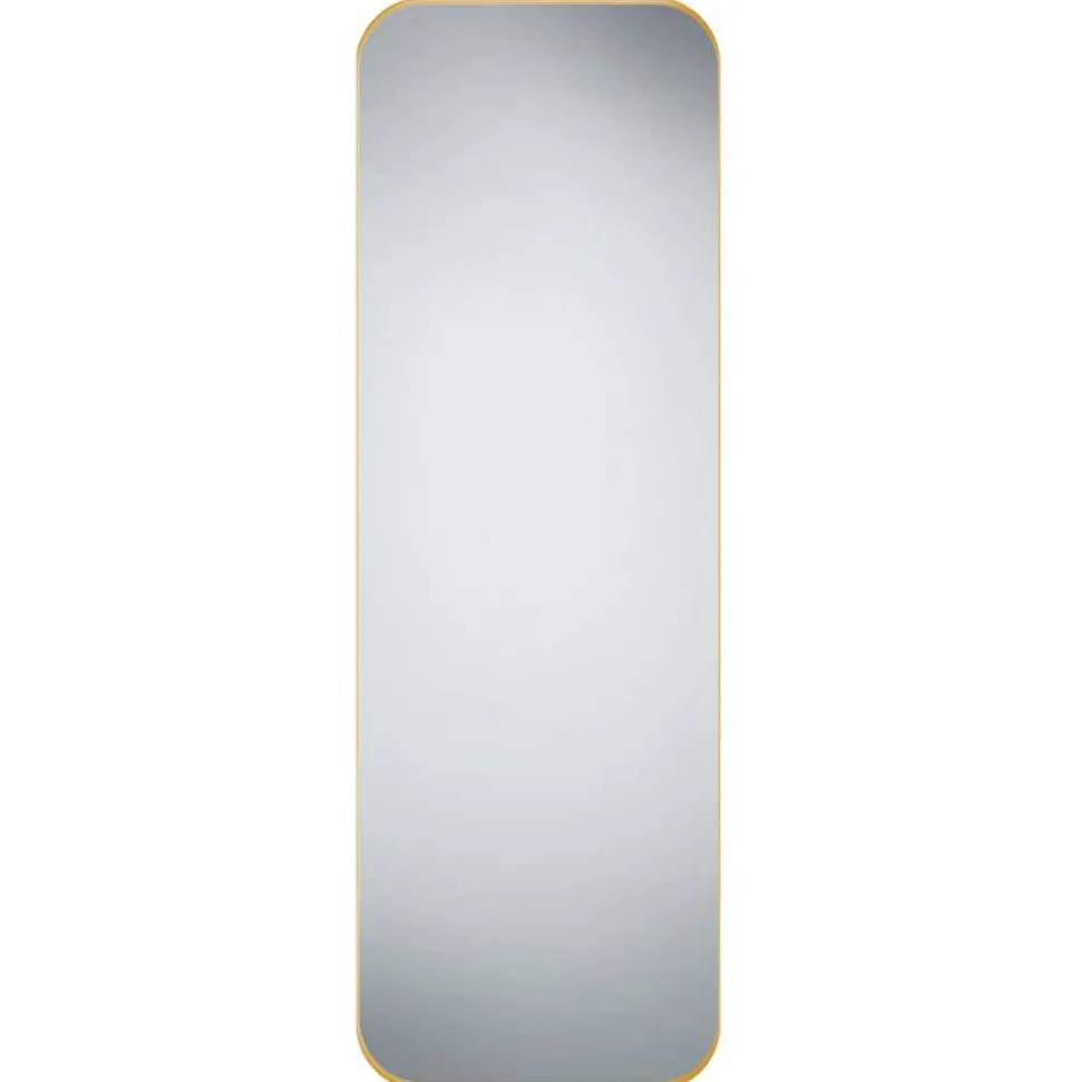 Spiegel mit schmalem Metallrahmen in Gold - Reddnas