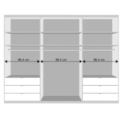 Spiegel Schlafzimmerschrank mit Falttüren - Zidarie