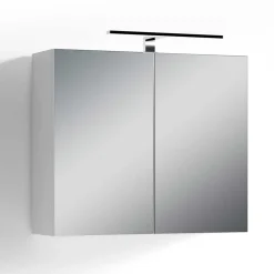 Spiegelschrank mit Doppeltür in Weiß - Niam