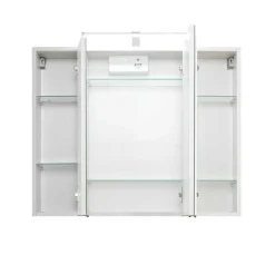 Spiegelschrank und Waschtisch Concetada in Hochglanz Weiß (zweiteilig)