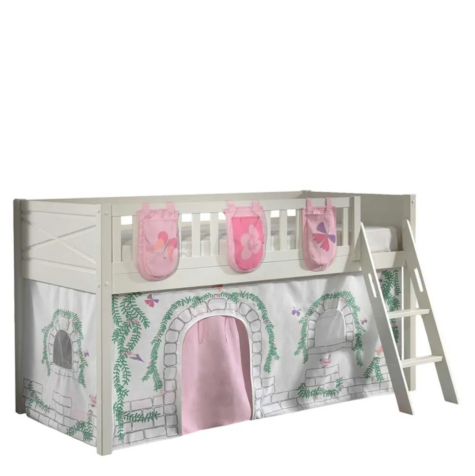 Spielbett Kinderhochbett Schloss und Schmetterlinge - Brandon