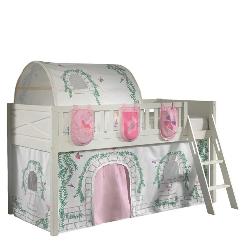 Spielbett Kinderhochbett Schloss und Schmetterlinge - Brandon