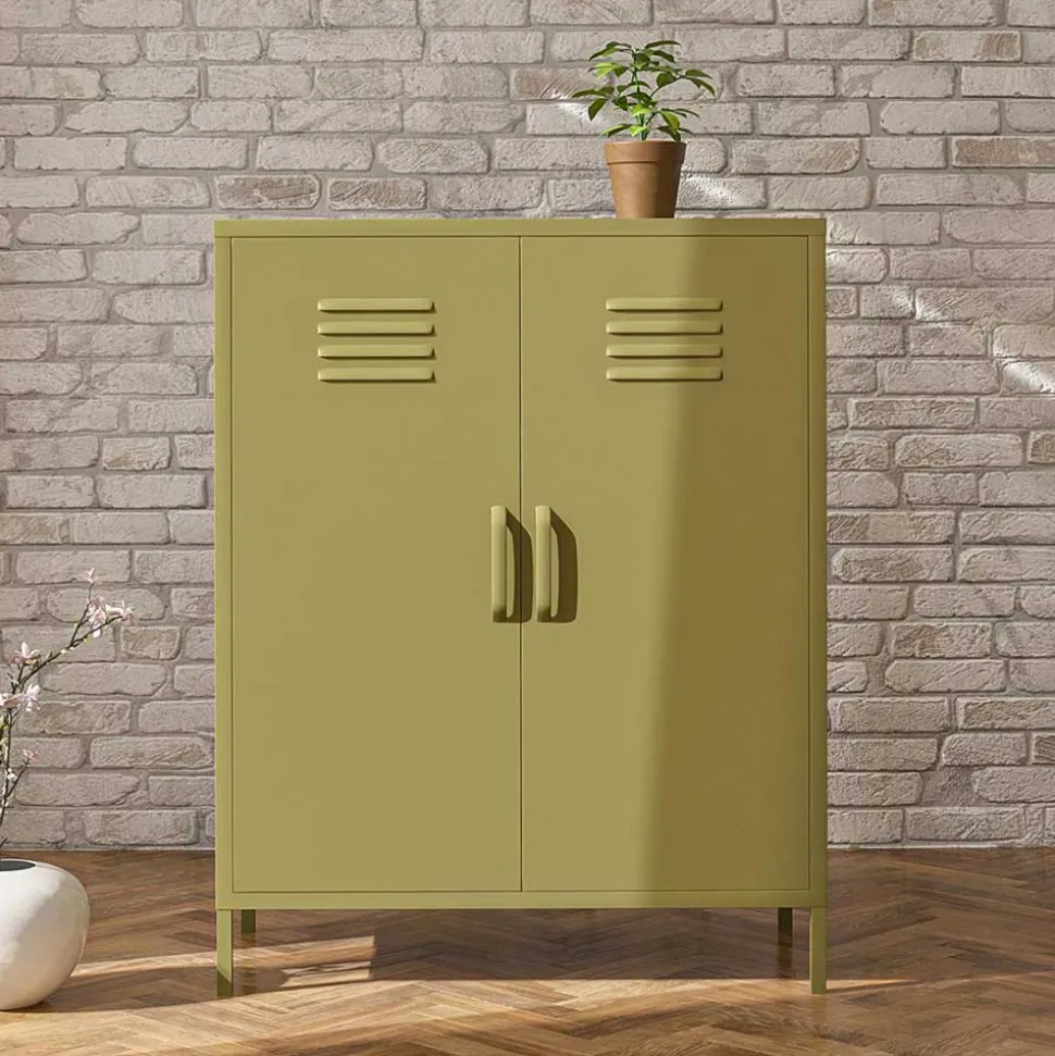 Spind Design Highboard in Oliv Grün - Austral