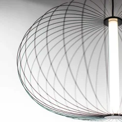 Stahl Draht Hängeleuchte in Schwarz - Eradesca