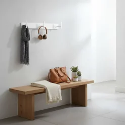 Stahl 3er Hakenleiste in Weiß - Kingston