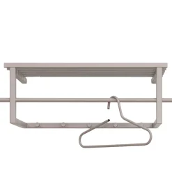 Stahl Hängegarderobe in Taupe - Helias
