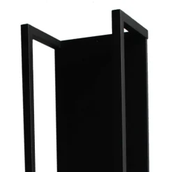 Stahl Kaminholz Regal in Schwarz - Malivio